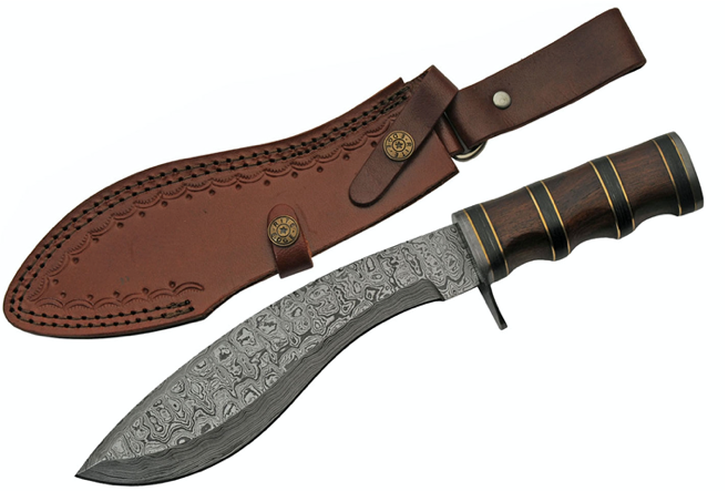 12.5" HANDMADE DAMASCUS FANCY KUKRI