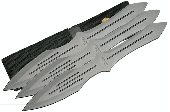 10" HEAVY DUTY 3 PIECE THROWING KNIFE SET (multiple colors)