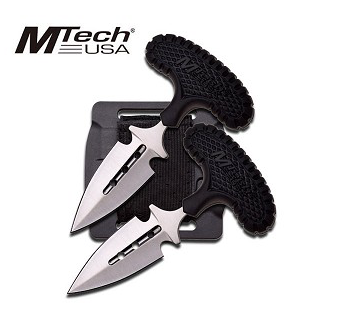 2 Piece Set: Fixed Blade and Push Dagger Knife