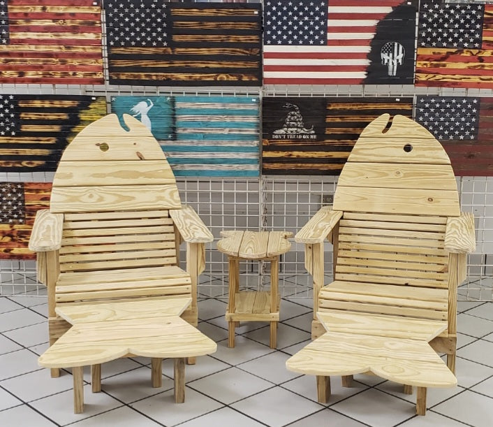 Handmade Fish Adirondack Chair