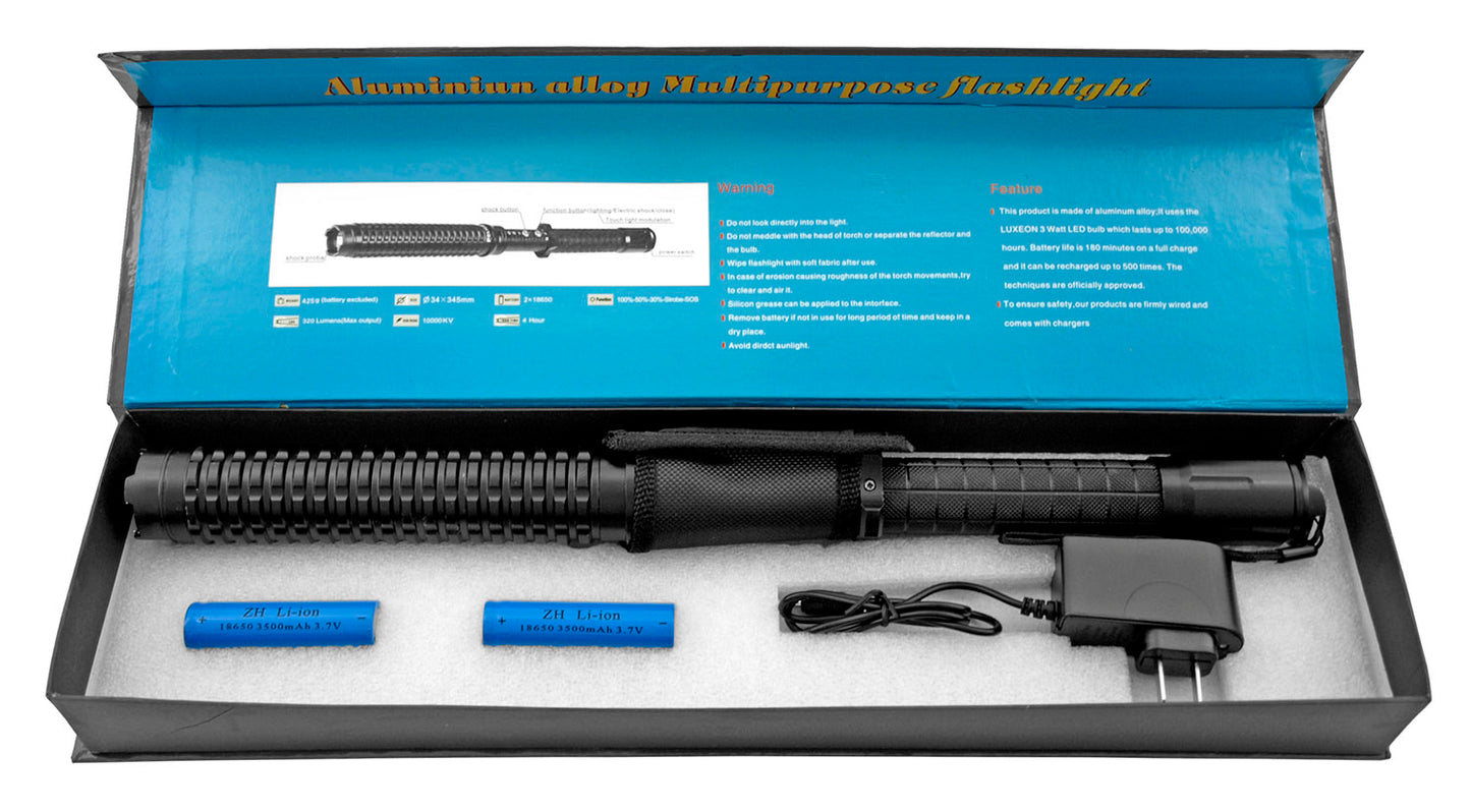 Telescopic Baton Stun Gun Flashlight