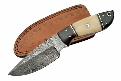 9" HANDMADE DAMASCUS HORN AND BONE HANDLE KNIFE