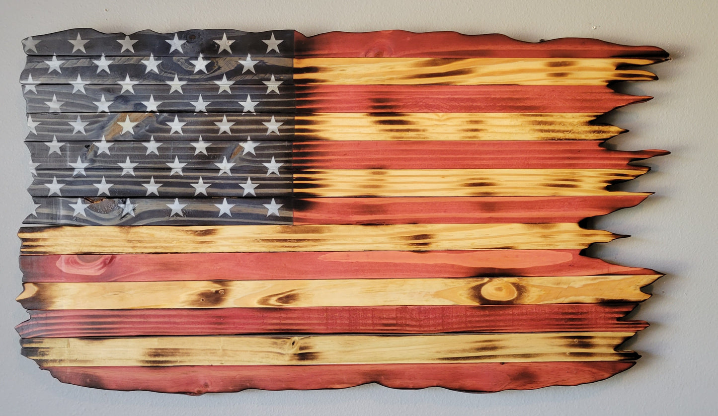 360 Jagged Edge Wooden American Flag