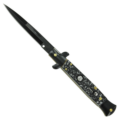 3.75" Italian Milano Black Splash Stiletto