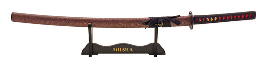 39.25" Musha Samurai Katana with Scabbard - Traditional Rustic Design