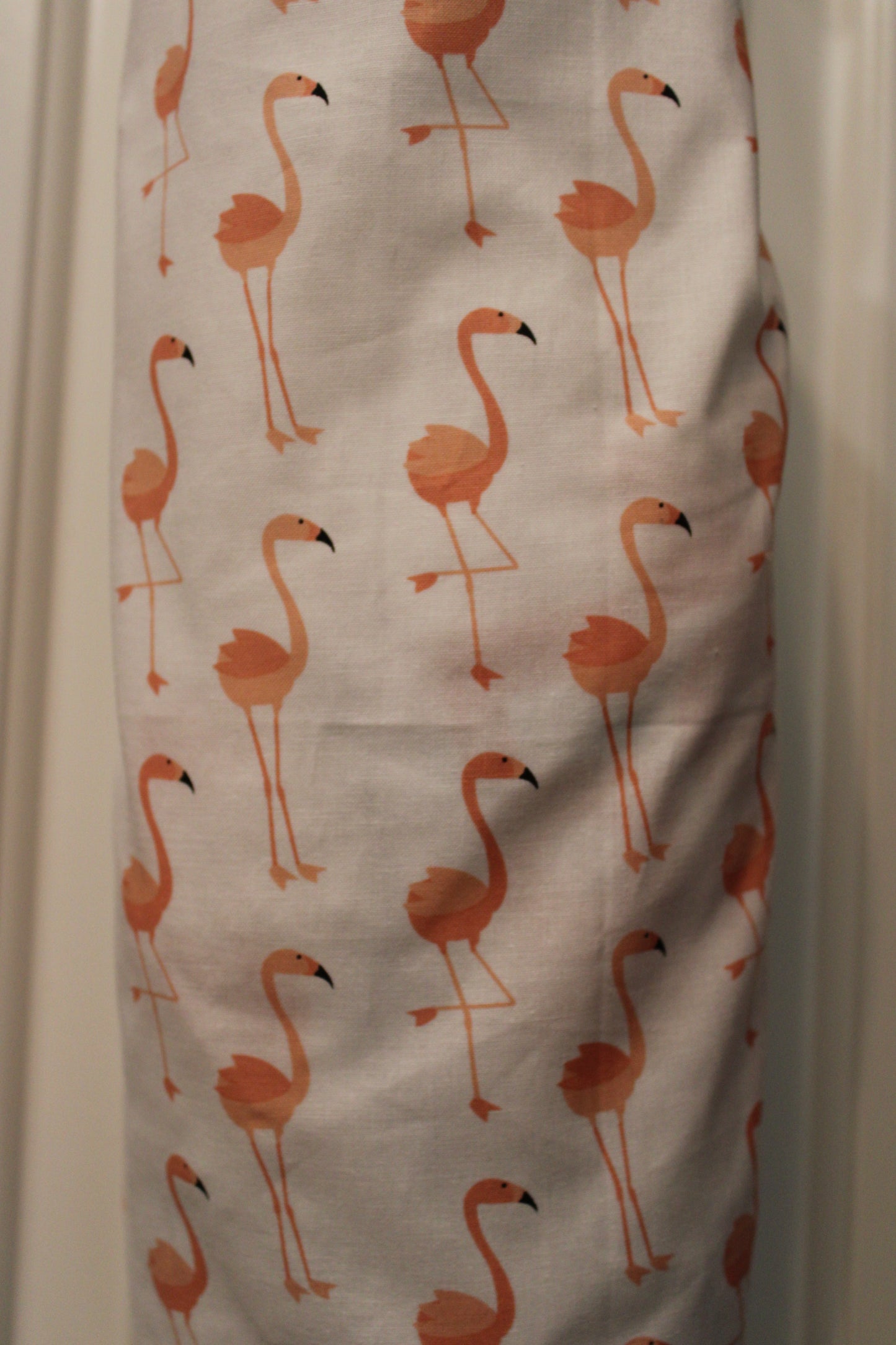 White Background Flamingos Bag Holder