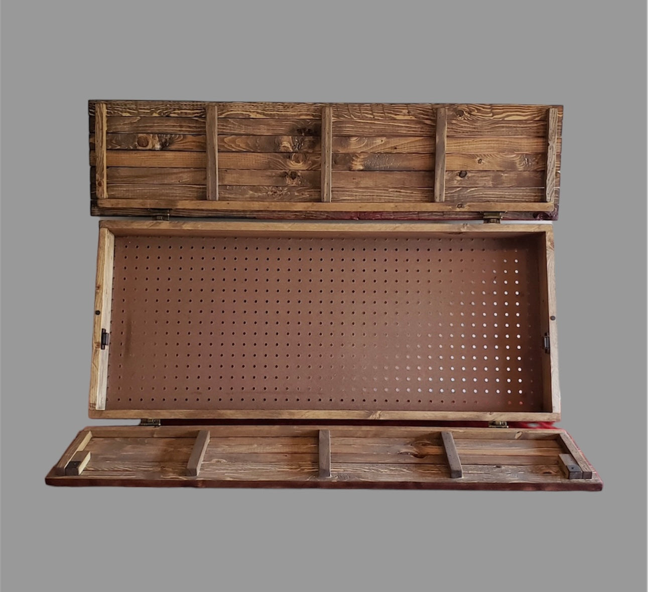 Concealed Cabinet 2 Door Wooden American Flag