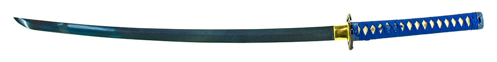 41" Hand Forged Samurai Sword - Blue Damascus