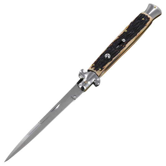 XL Grand Italian Milano Faux Stag Stiletto Knife