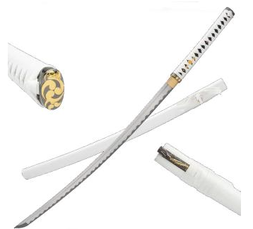 41" WHITE/GOLD TOMOE SAMURAI