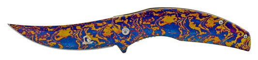 4.75" Full Metal Skinner Spring Assisted - Blue and Gold