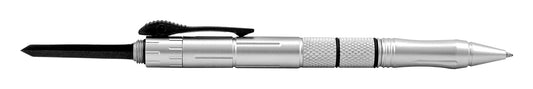 Full Metal Writing Pen with OTF Knife - Silver