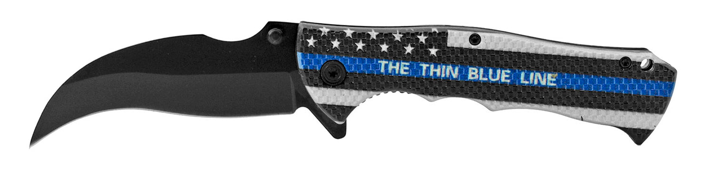4.75" Talon Point Spring Assisted - Thin Blue Line
