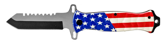 4.75" American Tanto Spring Assisted - American Flag