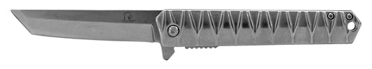 4.63" Heavy Duty Spring Assisted Tanto - Silver