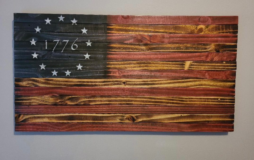 1776 Wooden American Flag