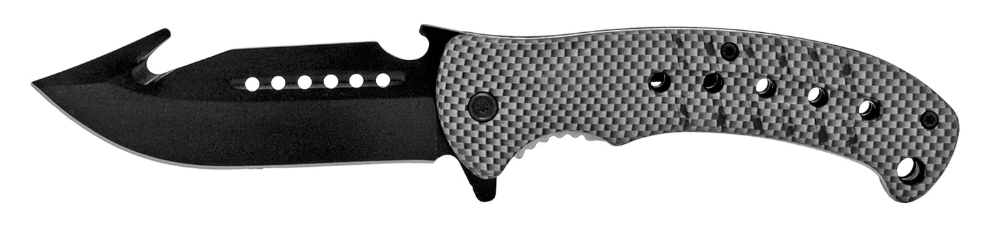 5" Gut Hook Spring Assisted - Carbon Fiber