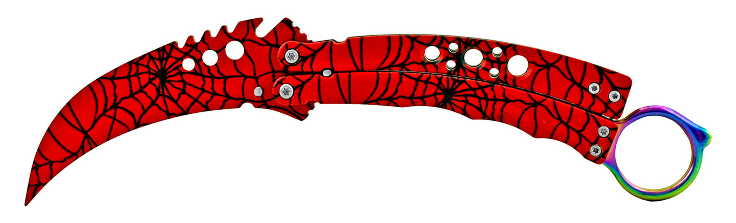 5.5" PRACTICE Print Karambit Style Butterfly (multiple colors)