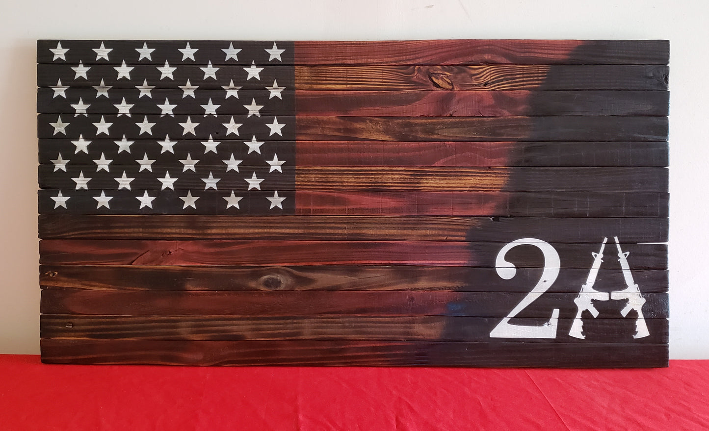 "2A" Wooden American Flag
