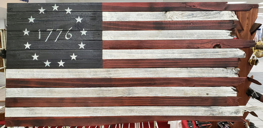 1776 Jagged Edge Wooden American Flag