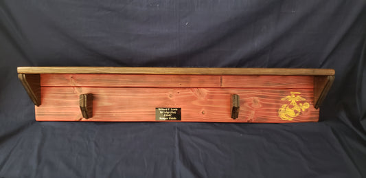 Sword Holder Shelf with Logo and Name Plate