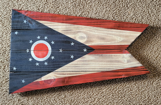Wooden State Flag Of Ohio