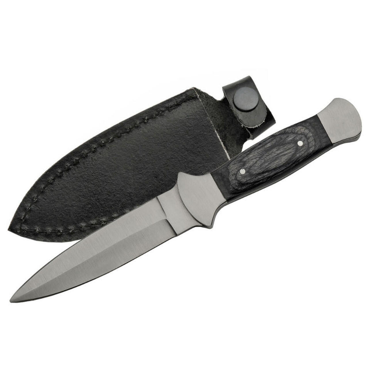 7.75" BLACK WOOD BOOT KNIFE