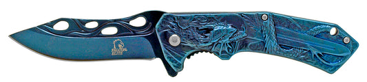 4.75" Dragon Slayer Spring Assisted - Blue