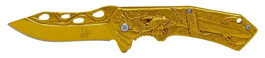 4.75" Dragon Slayer Spring Assisted - Gold