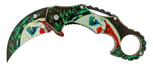 4.75" Karambit Fighting Style Spring Assisted - Joker