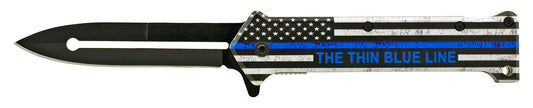 4.63" Stiletto Spring Assisted - Thin Blue Line