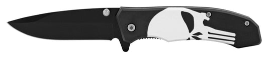 4" Classic Style Spring Assisted Pocket Knife - Punisher