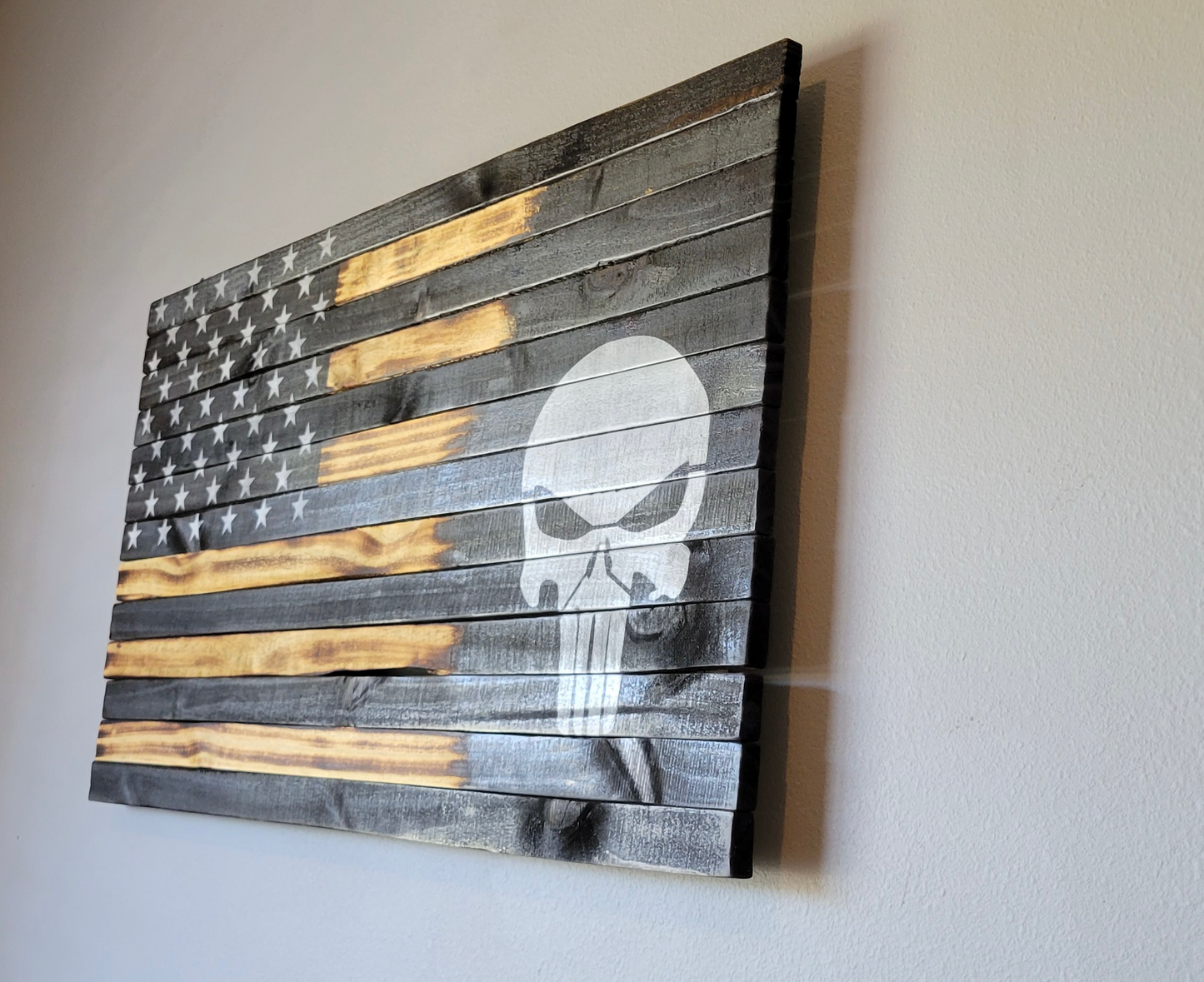 Punisher Wooden American Flag