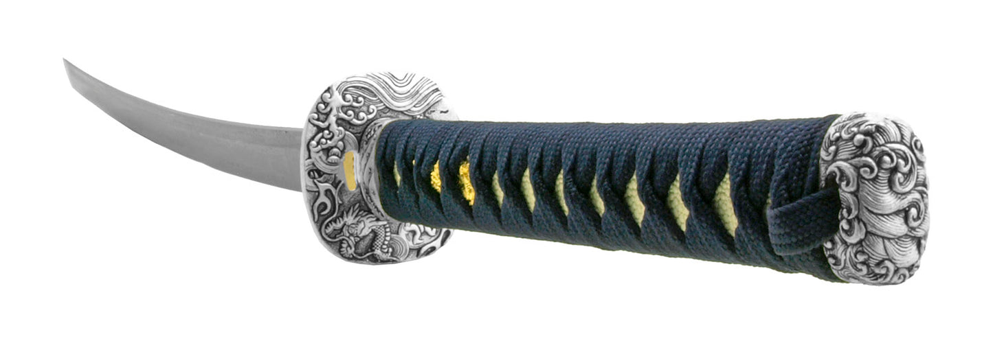 Handmade Full Tang Samurai Katana Sword - Black and Blue - SHARP