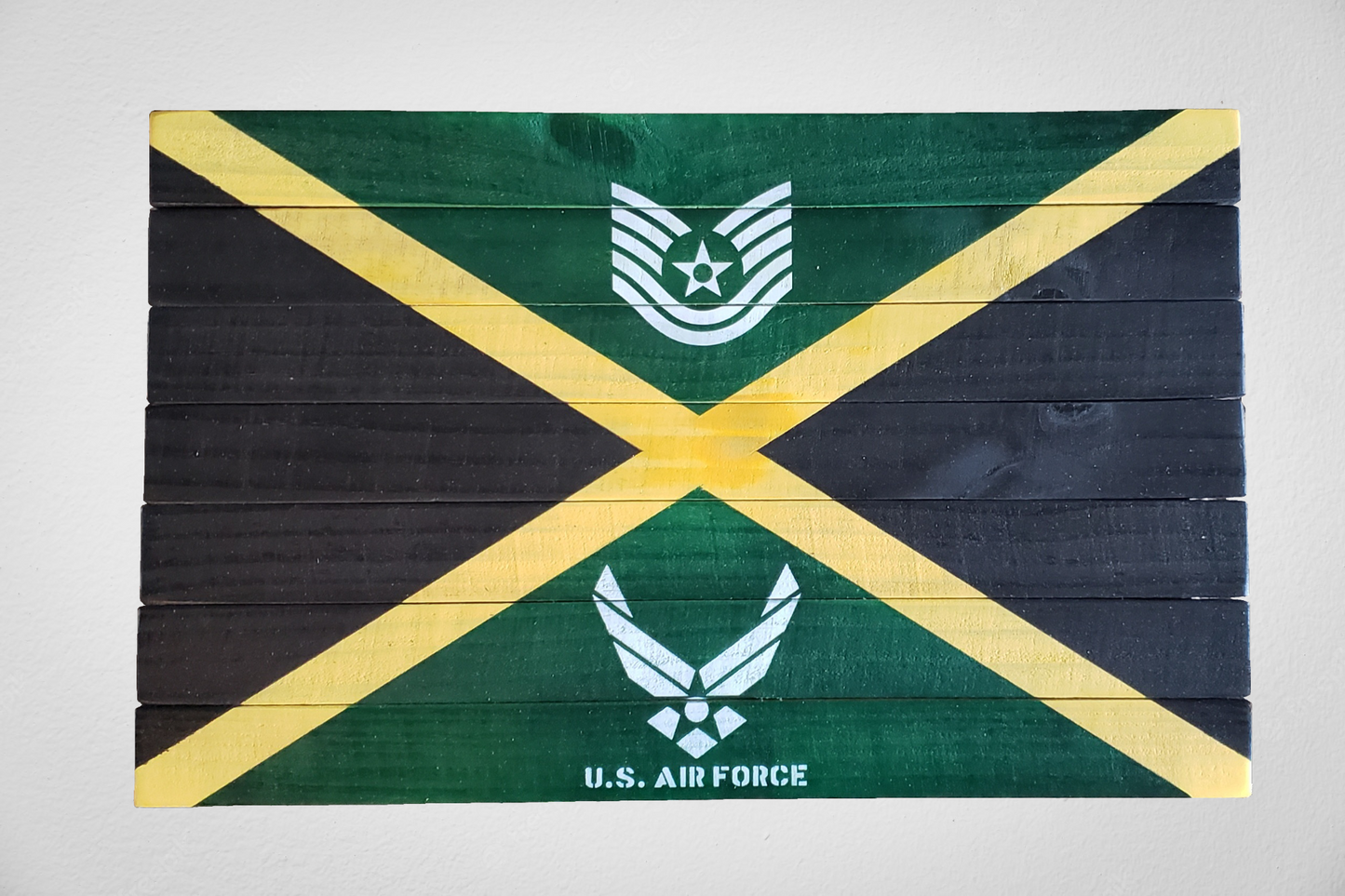 Wooden Jamaican Flag