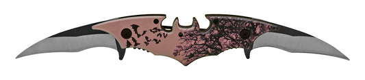 5.5" Dual Blade Batman Spring Assisted - Pink