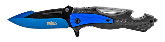 5" High Tech Tactical Spring Assisted - Blue