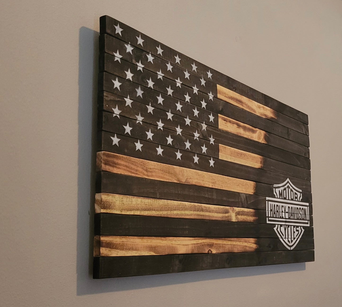 Harley-Davidson Wooden American Flag