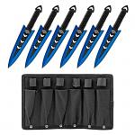 6" 6 Piece Set of Spear Point Throwing Knives (multiple colors)
