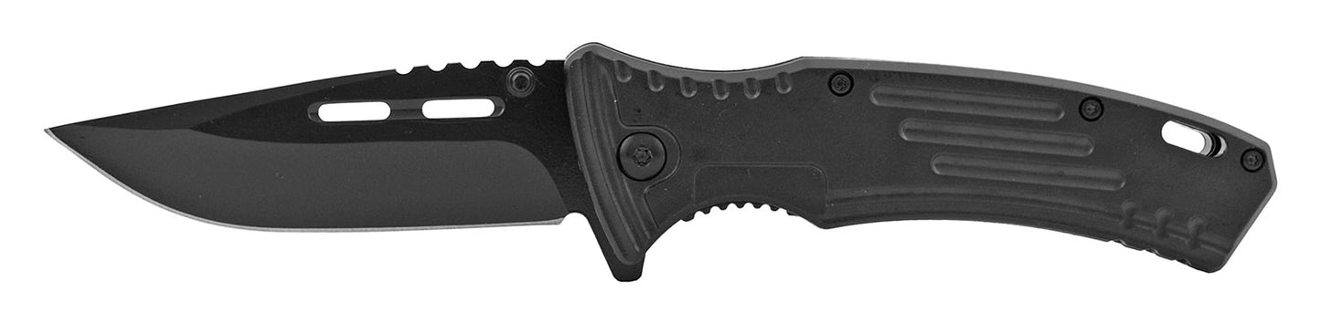 4.75" Spring Assisted Drop Point Traditional - Black