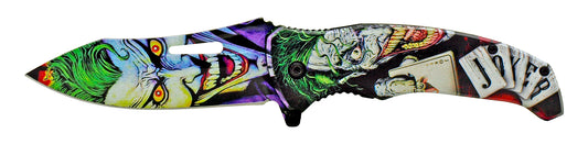 4.75" Batman and Joker Spring Assisted Pocket Knife - Joker's Wild