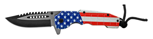 4.75" Spring Assisted Traditional - American Flag