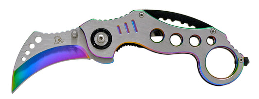 5.25" Karambit Style Spring Assisted - Multi Color