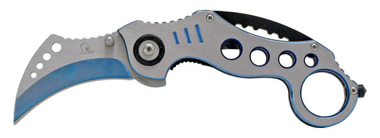 5.25" Karambit Style Spring Assisted - Blue