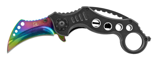 4.75" Karambit Fighting Talon Claw Spring Assisted - Multi Color