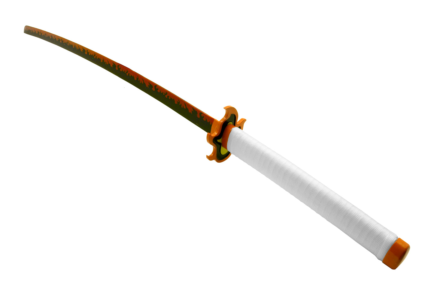 Demon Slayer Samurai Katana Sword - White, Orange and Black