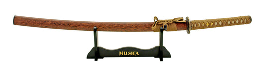 Musha Full Tang Samurai Katana Sword - Traditional Faux Wood - SHARP