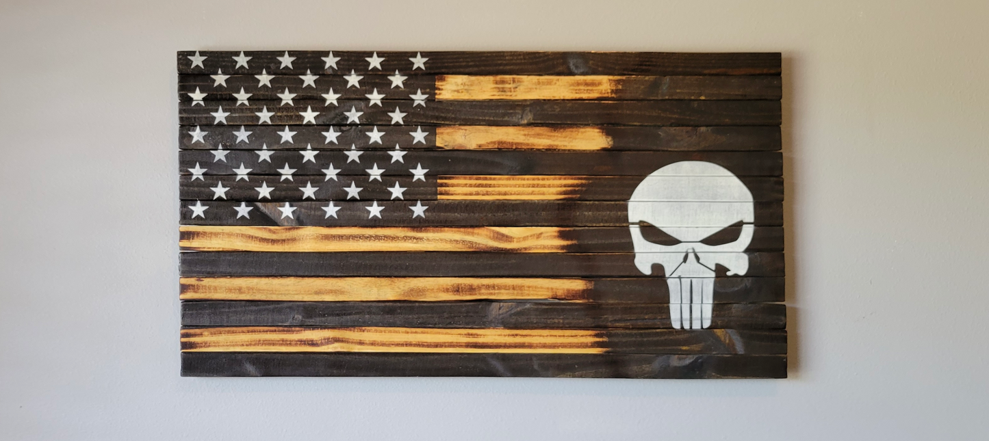 Punisher Wooden American Flag