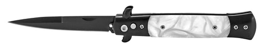 5" Push Button Automatic Switchblade - Black and White