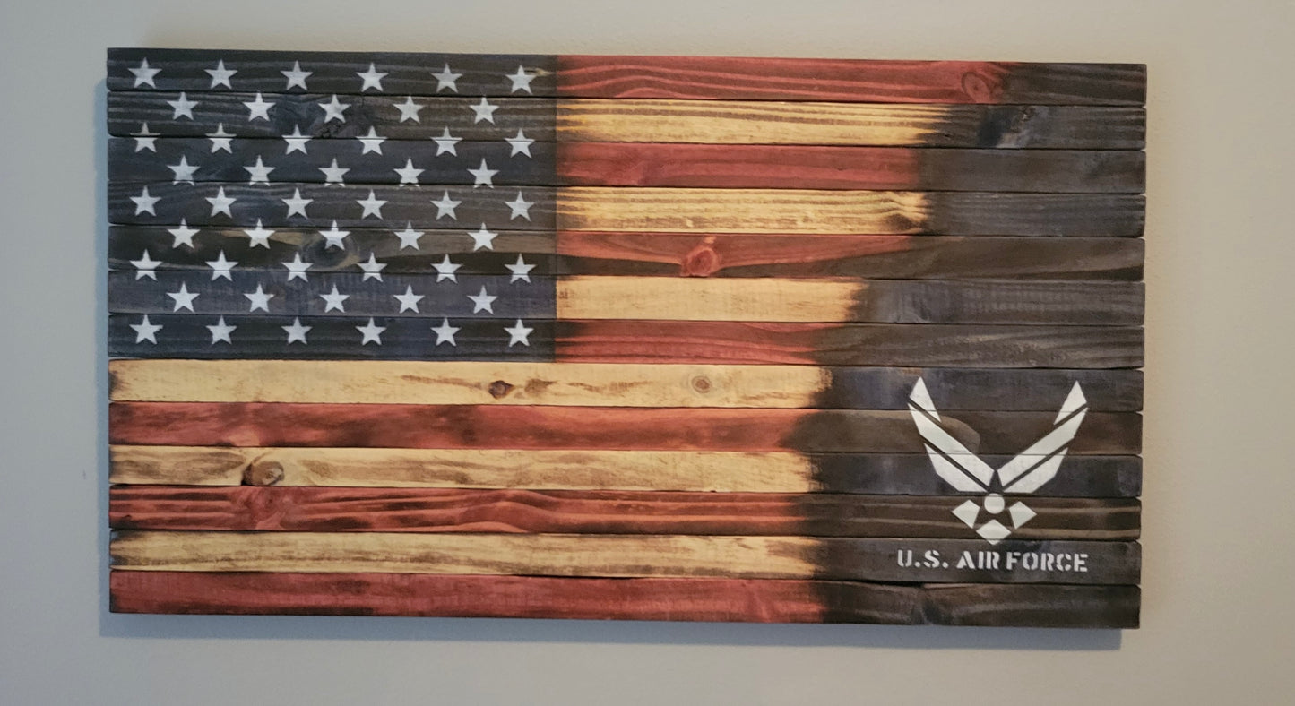 U.S. Air Force Wooden American Flag